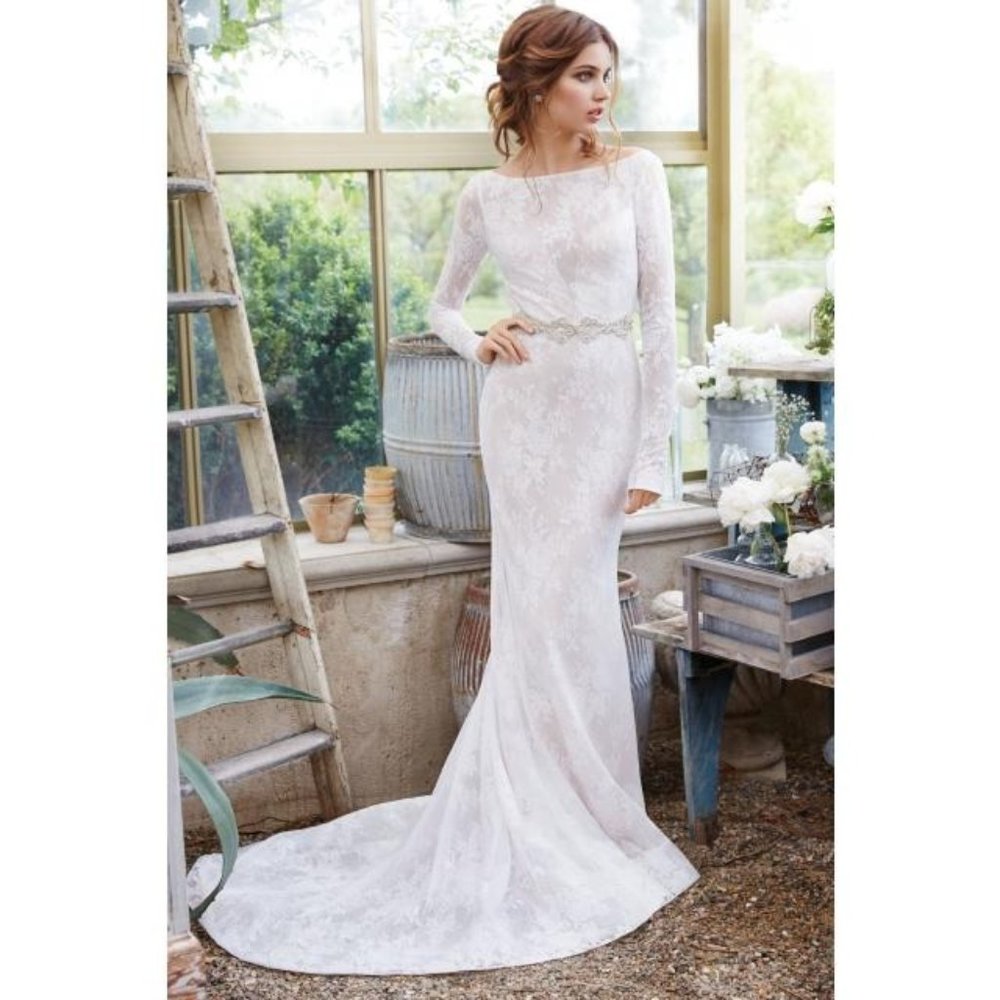Tara Keely 2653 Lace Wedding Gown Size 12